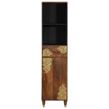 Mobile da Bagno con cassetto marrone ambrato 38 x 33 x 160 cm