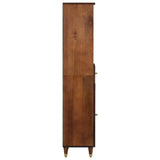 Mobile da Bagno con cassetto marrone ambrato 38 x 33 x 160 cm