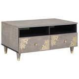 Tavolino da salotto con cassetto Grigio 80 x 54 x 40 cm
