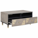 Tavolino da salotto con cassetto Grigio 80 x 54 x 40 cm