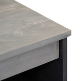 Credenza Grigio e Oro 60 x 33 x 75 cm Legno di mango massello