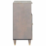 Credenza Grigio e Oro 60 x 33 x 75 cm Legno di mango massello