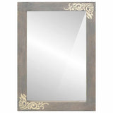 Specchio da bagno con specchio Grigio 70 x 50 x 2,5 cm