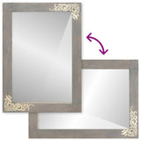 Specchio da bagno con specchio Grigio 70 x 50 x 2,5 cm