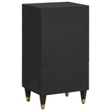 Credenza con porta Nero 40 x 33 x 75 cm Legno di mango massello