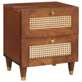 Armadio da Notte con cassetto 2 pcs Marrone 40 x 33,5 x 46 cm