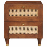 Armadio da Notte con cassetto 2 pcs Marrone 40 x 33,5 x 46 cm