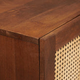 Mobile Alto Marrone 60 x 33,5 x 100 cm Legno di mango massello