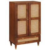Mobile Alto Marrone 60 x 33,5 x 100 cm Legno di mango massello