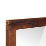 Specchio con specchio marrone e argento 50 x 70 cm