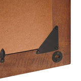 Specchio con specchio marrone e argento 50 x 70 cm