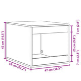 Recinto Lettiera Gatti Grigio Sonoma 47x59x42 cm in Truciolato