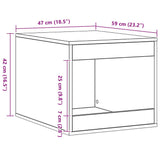 Recinto Lettiera Rovere Artigianale 47x59x42 cm in Truciolato