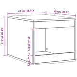 Recinto Lettiera Rovere Artigianale 47x59x42 cm in Truciolato