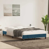 Giroletto senza Materasso Blu Scuro 120x210 cm Velluto