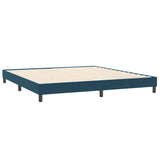 Giroletto senza Materasso Blu Scuro 200x210 cm in Velluto