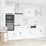 Set Mobili da Cucina 7 pz Kalmar Bianchi Lucido in Truciolato