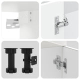 Set Mobili da Cucina 7 pz Kalmar Bianchi Lucido in Truciolato