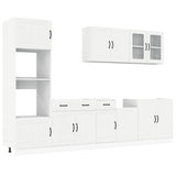 Set Mobili da Cucina 7 pz Kalmar Bianco Legno truciolato