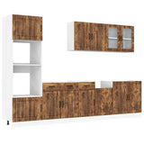 Set Mobili da Cucina 7 pz Lucca Rovere Fumo Legno truciolato
