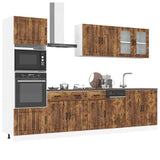 Set Mobili da Cucina 7 pz Lucca Rovere Fumo Legno truciolato