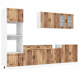 Set Mobili da Cucina 7 pz Kalmar Legno Vecchio in Truciolato