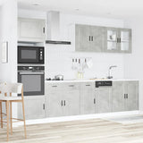 Set Mobili da Cucina 7 pz Kalmar Grigio Cemento in Truciolato