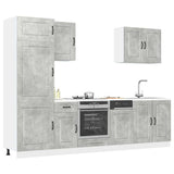 Set Mobili da Cucina 7 pz Kalmar Grigio Cemento in Truciolato