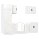 Set Mobili da Cucina 7 pz Lucca Bianco Legno truciolato