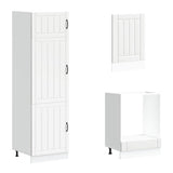 Set Mobili da Cucina 7 pz Lucca Bianco Legno truciolato