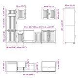 Set Mobili da Cucina 7 pz Lucca Bianco Legno truciolato