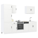 Set Mobili da Cucina 7 pz Lucca Bianco Legno truciolato