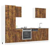 Set Mobili da Cucina 7 pz Lucca Rovere Fumo Legno truciolato