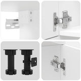 Set Mobili da Cucina 7 pz Porto Bianchi Lucido in Truciolato