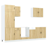 Set Mobili da Cucina 7 pz Porto Rovere Sonoma in Truciolato