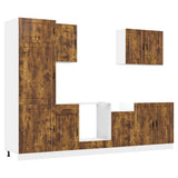 Set Mobili da Cucina 7 pz Porto Rovere Fumo Legno truciolato