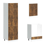 Set Mobili da Cucina 7 pz Porto Rovere Fumo Legno truciolato