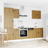 Set Mobili da Cucina 7 pz Kalmar Rovere Artigianale Truciolato