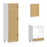 Set Mobili da Cucina 7 pz Kalmar Rovere Artigianale Truciolato