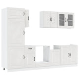Set Mobili da Cucina 8 pz Kalmar Bianchi Lucido in Truciolato
