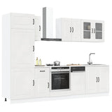 Set Mobili da Cucina 8 pz Kalmar Bianchi Lucido in Truciolato