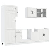 Set Mobili da Cucina 8 pz Lucca Bianco Legno truciolato