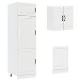 Set Mobili da Cucina 8 pz Lucca Bianco Legno truciolato