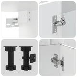 Set Mobili da Cucina 8 pz Lucca Bianco Legno truciolato