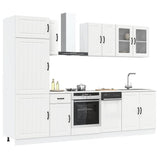 Set Mobili da Cucina 8 pz Lucca Bianco Legno truciolato