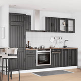 Set Mobili da Cucina 8 pz Kalmar Neri Legno truciolato