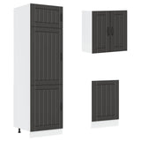 Set Mobili da Cucina 8 pz Kalmar Neri Legno truciolato