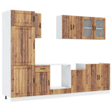 Set Mobili da Cucina 8 pz Kalmar Legno Vecchio in Truciolato