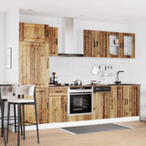 Set Mobili da Cucina 8 pz Kalmar Legno Vecchio in Truciolato
