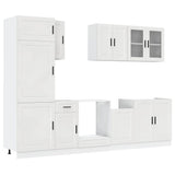 Set Mobili da Cucina 8 pz Porto Bianchi Lucido in Truciolato